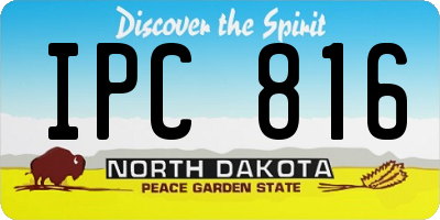 ND license plate IPC816