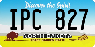 ND license plate IPC827