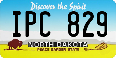 ND license plate IPC829