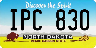 ND license plate IPC830