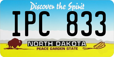 ND license plate IPC833