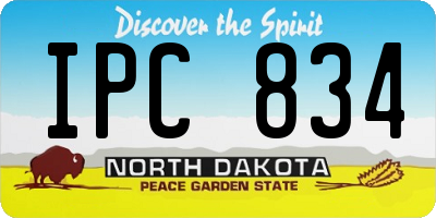 ND license plate IPC834