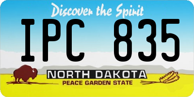 ND license plate IPC835