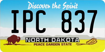 ND license plate IPC837