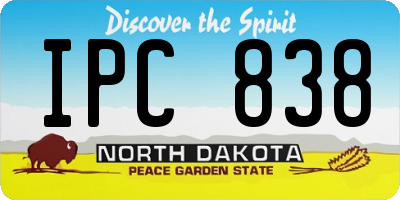 ND license plate IPC838
