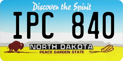 ND license plate IPC840
