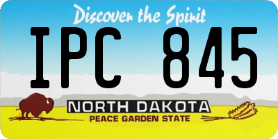 ND license plate IPC845