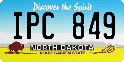 ND license plate IPC849
