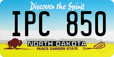 ND license plate IPC850