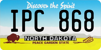 ND license plate IPC868