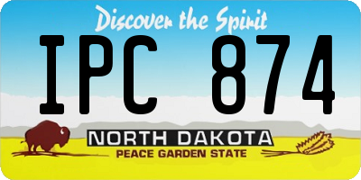 ND license plate IPC874