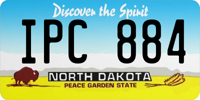 ND license plate IPC884