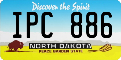 ND license plate IPC886
