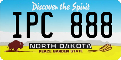 ND license plate IPC888
