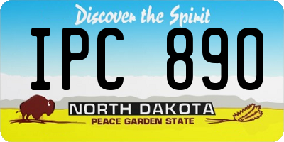 ND license plate IPC890