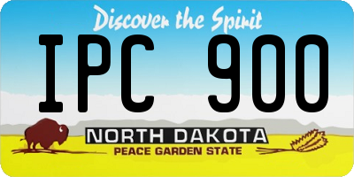 ND license plate IPC900