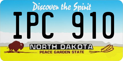 ND license plate IPC910