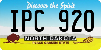 ND license plate IPC920