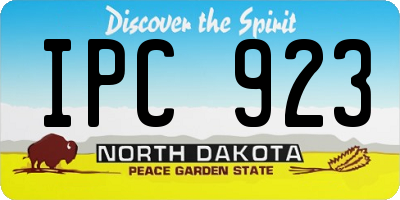 ND license plate IPC923