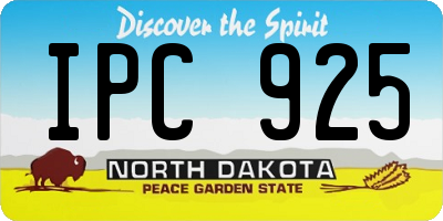 ND license plate IPC925