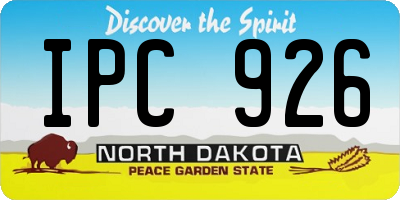ND license plate IPC926