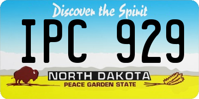 ND license plate IPC929