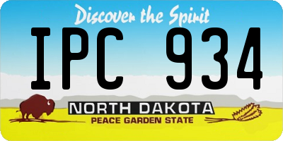 ND license plate IPC934
