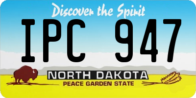 ND license plate IPC947