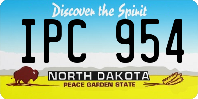 ND license plate IPC954