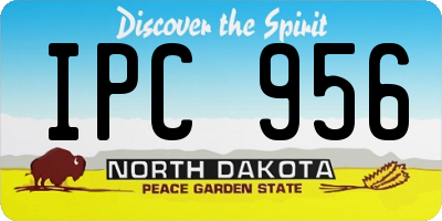 ND license plate IPC956