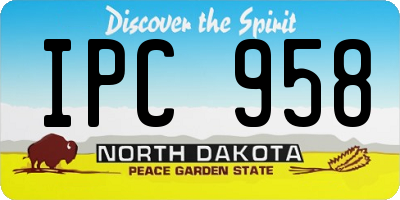 ND license plate IPC958