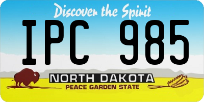 ND license plate IPC985