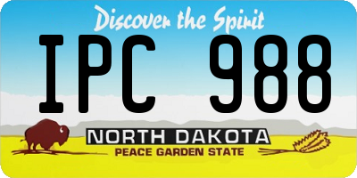 ND license plate IPC988
