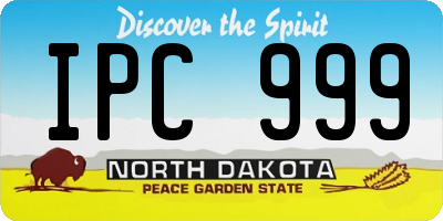 ND license plate IPC999