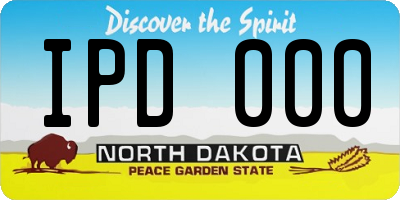 ND license plate IPD000