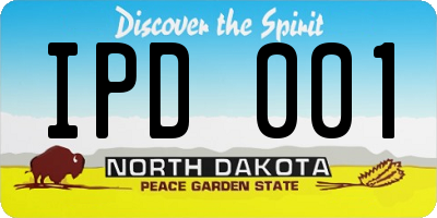 ND license plate IPD001