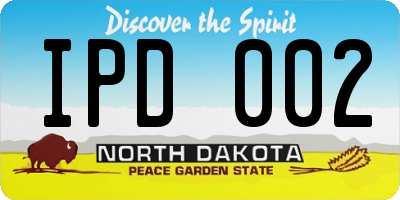 ND license plate IPD002