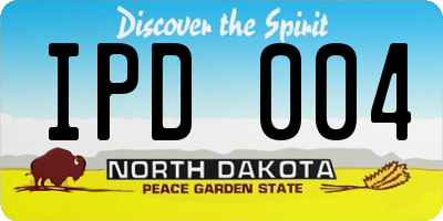 ND license plate IPD004