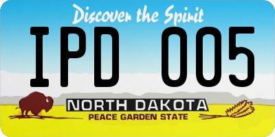 ND license plate IPD005