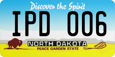 ND license plate IPD006