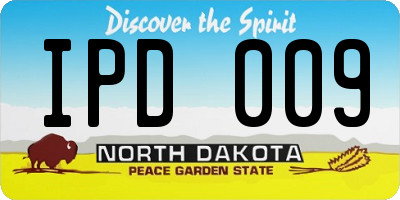 ND license plate IPD009
