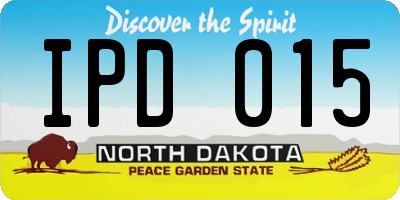 ND license plate IPD015