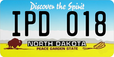 ND license plate IPD018