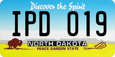 ND license plate IPD019