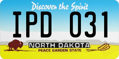 ND license plate IPD031