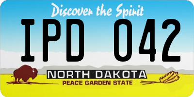 ND license plate IPD042