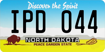 ND license plate IPD044