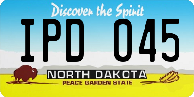 ND license plate IPD045