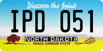 ND license plate IPD051
