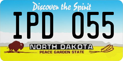 ND license plate IPD055